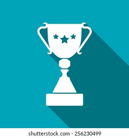 Vector Champions Cup symbol with stars on blue background