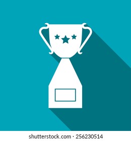 Vector Champions Cup symbol with stars on blue background