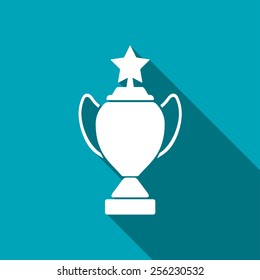 Vector Champions Cup symbol with stars on blue background