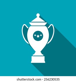 Vector Champions Cup symbol with stars on blue background