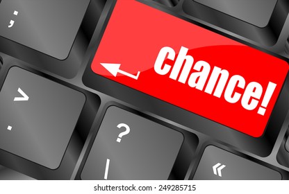 vector chance button on computer keyboard key