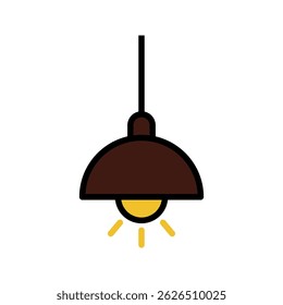 Icono de araña de Vector con diseño de moda. Icono de luz casera
