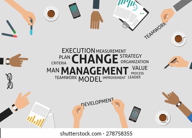 Vector Change Management Concept, Template