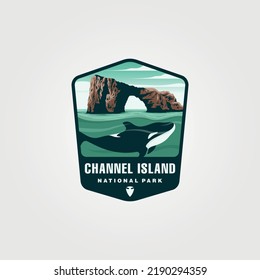 vector of channel island vintage logo symbol illustration design