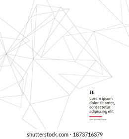 Vector chaotic connect black lines. Modern background