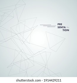 Vector chaotic connect black lines. Modern background