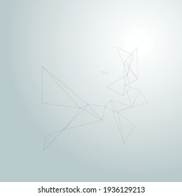 Vector chaotic connect black lines. Modern background