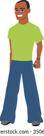 Vector character african man - more on this series