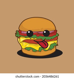 Vektorzeichen. Vektorburger-Zeichen in flachem Design. bearbeiteter Vektor