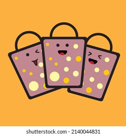 Vektorgrafik von Cute Bag zum Einkaufen