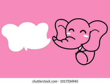 vector, character, cartoon, elephant,