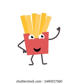 Vector character cartoon fastfood design template illustration