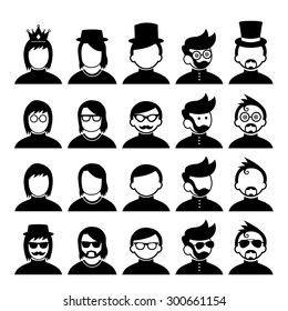 vector character cartoon hipster style  