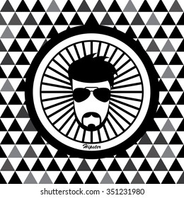 vector character cartoon hipster style  