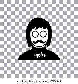 vector character cartoon hipster style 