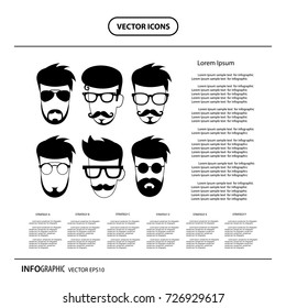 vector character cartoon hipster style  