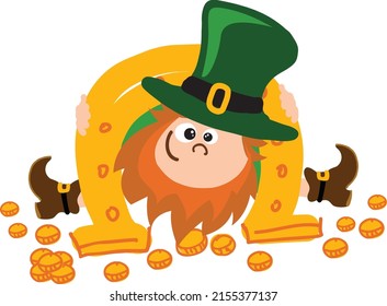 Vector character commentary on the feast of St. Patrick