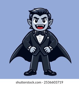 Vector Character Cute Vampire Flat Eps