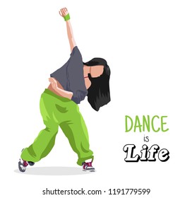 Vector character of dancer jumps in a choreography
