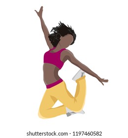 Vector character of dancer jumps in a choreography
