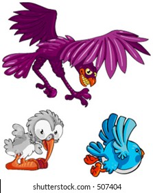 Vector Character Design Collection 003: Birds