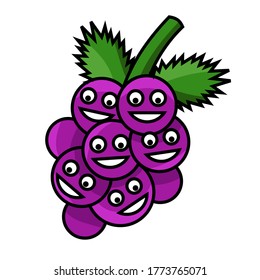 Vector Character Design Form grape