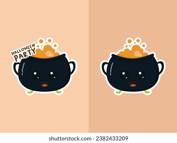 A vector character design illustration of a potion bottle with a facial expression. Great for game assets, icons, avatar illustrations, etc.