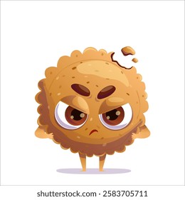 Vector character of an evil cookie. Isolated character