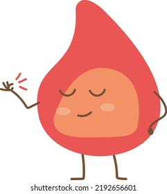 Vector character of a fire flame. Snapping fingers. Spark and combustion. Children's character of a fire. Little fire. Heat and high temperatures.