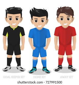 Vector Character Football / Soccer Team Kit