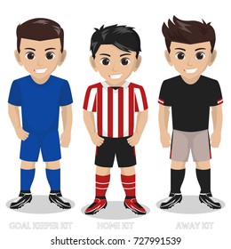 Vector Character Football / Soccer Team Kit