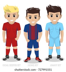 Vector Character Football / Soccer Team Kit