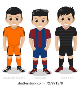 Vector Character Football / Soccer Team Kit