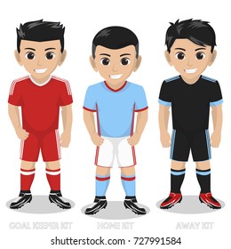 Vector Character Football / Soccer Team Kit