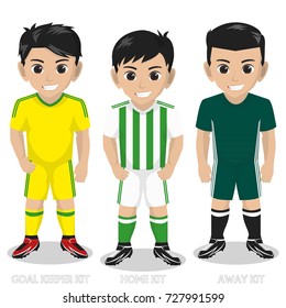 Vector Character Football / Soccer Team Kit