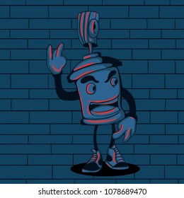 vector character graffiti cans spray oldskool 4