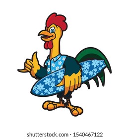 Vector Character Of Hawai Ahola Chicken