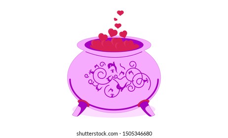 Vector character of heart in a pot