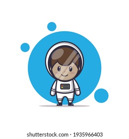 Vector Character Illustration Of Cute Astronaut