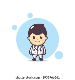 Vector Character Illustration Of Cute Doctor