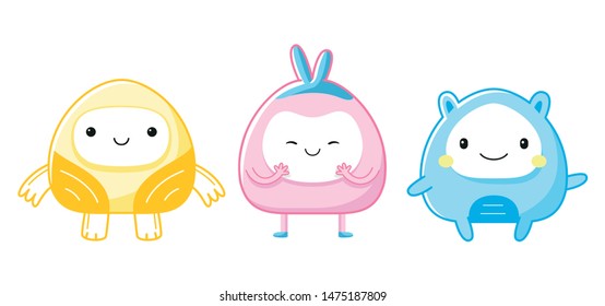 Vector character illustration of cute mascot with flat design style.
