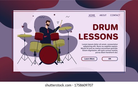 Vector character illustration of jazz band perform music. Musician play instrument. Hobbies, study, and profession, art, stage artist, concert