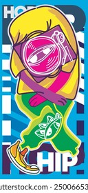 Ilustración de personaje de Vector de arte urbano