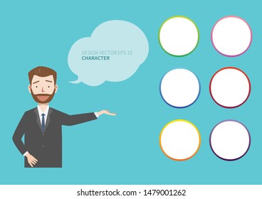 vector character image of salesman illustration