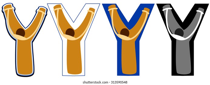 vector character, initial letter, letter-drawing, letter, uppercase letter, fun for kids y