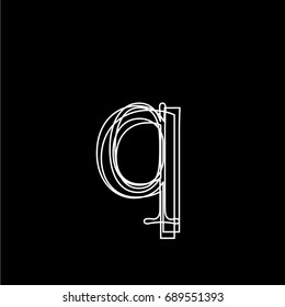Vector character letter q