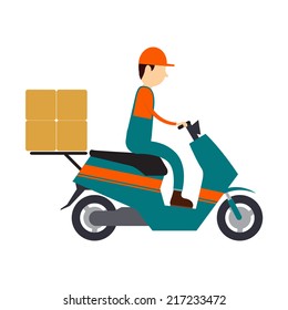 vector character logistic and shipping business