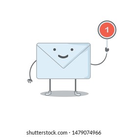 a vector, character of mail man, got an inbox mail, can be used for icon, for mobile apps or web apps