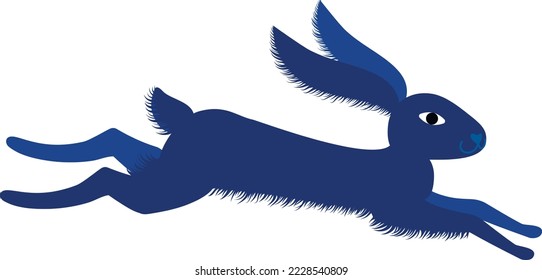 Vector character running rabbit in flat style.
Element for any of yours, symbol of the year design.