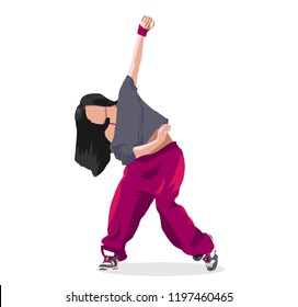 Vector character of sporty women in action. Three female characters, Vector Isolated illustration for print on T-shirt and bags, yoga studio and fitness club posters
